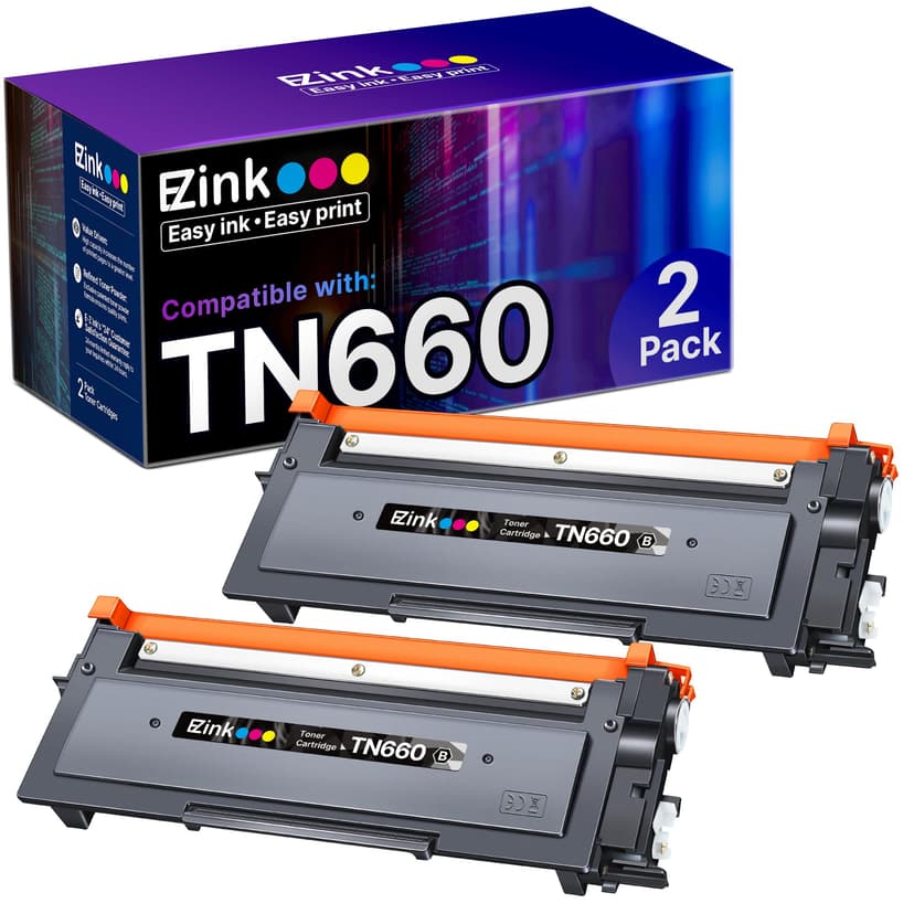 E-Z Ink TN660 Toner Cartridge Replacement Compatible with Brother TN660 TN-660 TN630 High Yield to Use for HL-L2380DW HL-L2320D HL-L2340DW DCP-L2540DW MFC-L2700DW MFC-L2720DW Printer (Black, 2 Pack)