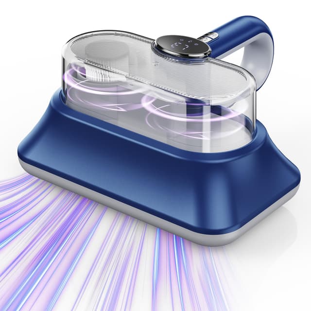 Mattress Vacuum Cleaner Powerful Vibration Handheld Couch Vacuum with UV-C Light and LED Display, HEPA Filter, Versatile Bed Vacuum Cleaner Cordless with Type-C Charging Port for Bed, Sofa, Carpets