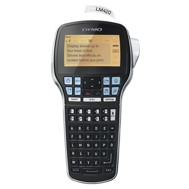 DYMO Label Maker with Adapter LabelManager 420P High-Performance Label Maker Rechargeable PC and Mac Connectivity Bright Backlit Display Easy-to-Use Portable For Home & Office Organization