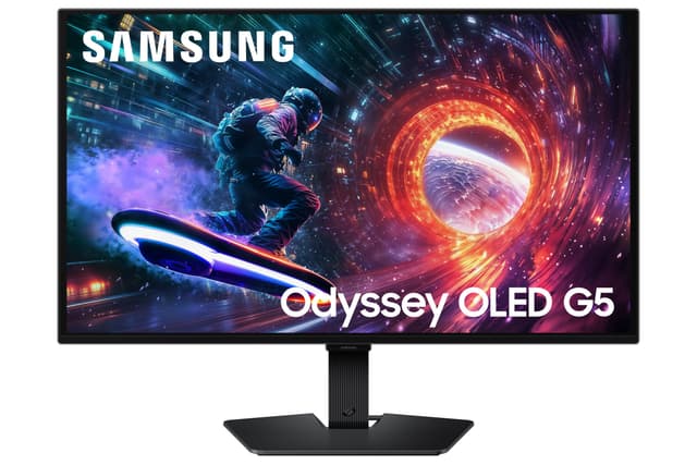 Samsung 27” Odyssey OLED G5 (G50SF) QHD & QD-OLED Gaming Monitor, 180Hz Refresh Rate, 0.03ms (GtG) Response Time, NVIDIA G-Sync Compatible, AMD FreeSync™, LS27FG500SNXZA
