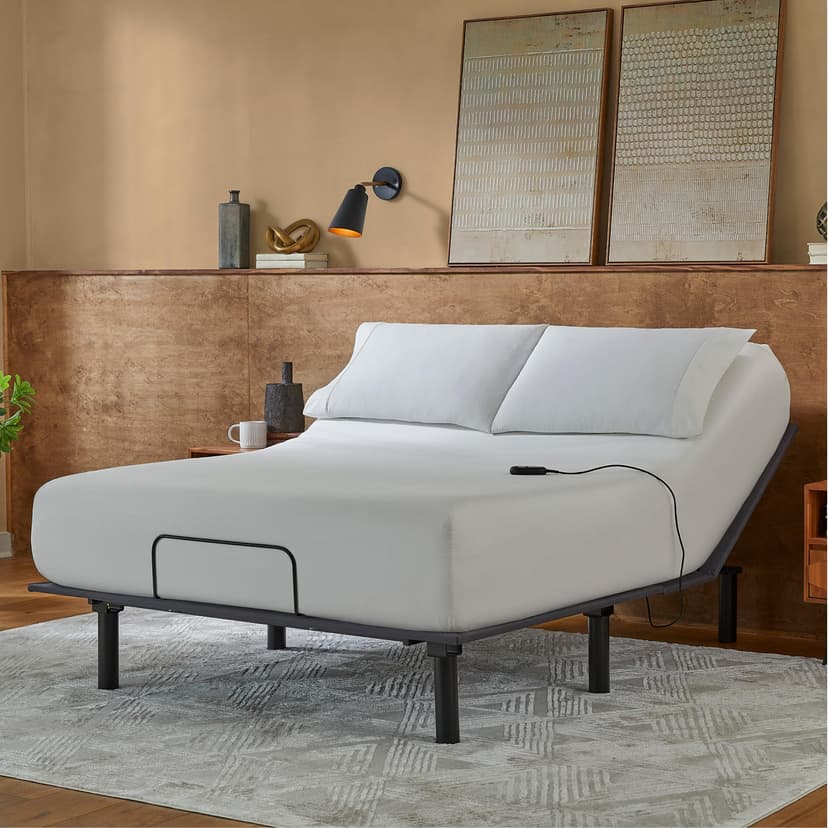 Beautyrest baselogic Level 1 Adjustable Base Bed Frame - King - Head Adjustability, Wired Remote, Removable Legs for Zero-Clearance Design, and Foldable for Convenient Mobility and Storage