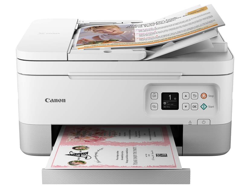 Canon PIXMA TR7020a All-in-One Wireless Color Inkjet Printer, with Duplex Printing, Mobile Printing, and Auto Document Feeder, White