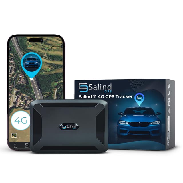 SALIND 11 4G GPS Tracker - Real-Time Tracker for Vehicles, Cars, Fleets, LTE Device w/Magnetic, US & Worldwide SIM Card Included, iOS/Android Compatible, Up to 70 Days Battery - Subscription Required