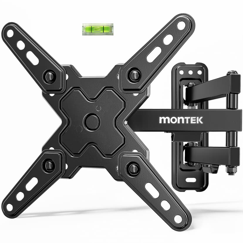 monTEK Full Motion TV Wall Mount Bracket for Most 13-43 Inch LED LCD Flat Screen TVs & Monitors, Swivel Tilt Extension Rotation with Articulating Arms, TV Mount Max VESA 200x200mm, up to 44lbs