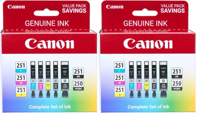 Canon PGI-250/ CLI-251 5 Color Amazon Pack,(Pack of 2)