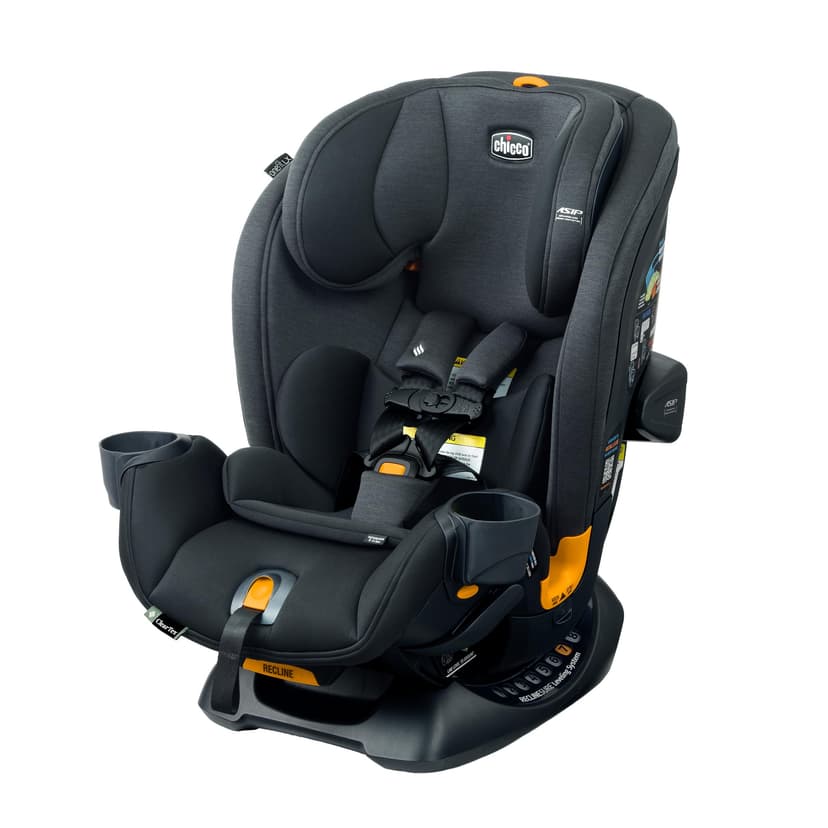 Chicco OneFit LX ClearTex All-in-One Car Seat with LeverLock Installation, Slim Design, Convertible Car Seat, Seat for Infants and Children 5-100 lbs | Ebony/Black