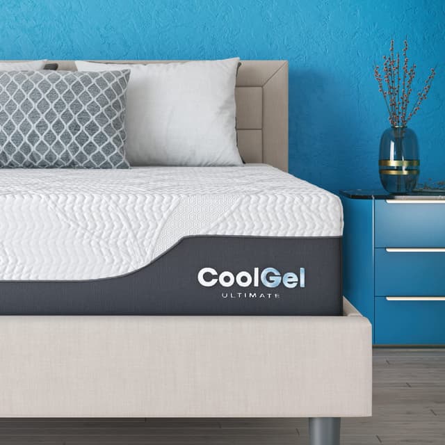 Cool Gel Chill 14 Inch Medium Firm Memory Foam Mattress King Size, with 2 Bonus Cool Gel Memory Foam Bed Pillows, 14" with Pressure Relief, CertiPUR-US Certified, Cooling King Mattress in a Box