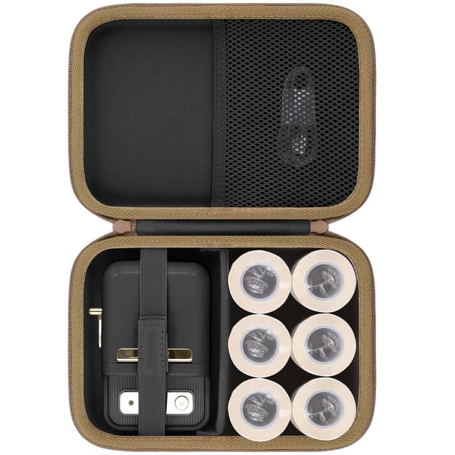 Baval Label Printer Case Compatible with NIIMBOT B21/B21 Pro/B1 Label Maker Thermal Label Printer and 2 inch Label Paper(Black Case)