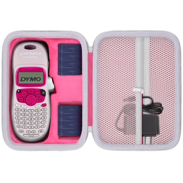 Baval Label Printer Case Compatible with DYMO LetraTag LT-100H/LT-100H Plus Handheld Label Maker(Rose Red Case)