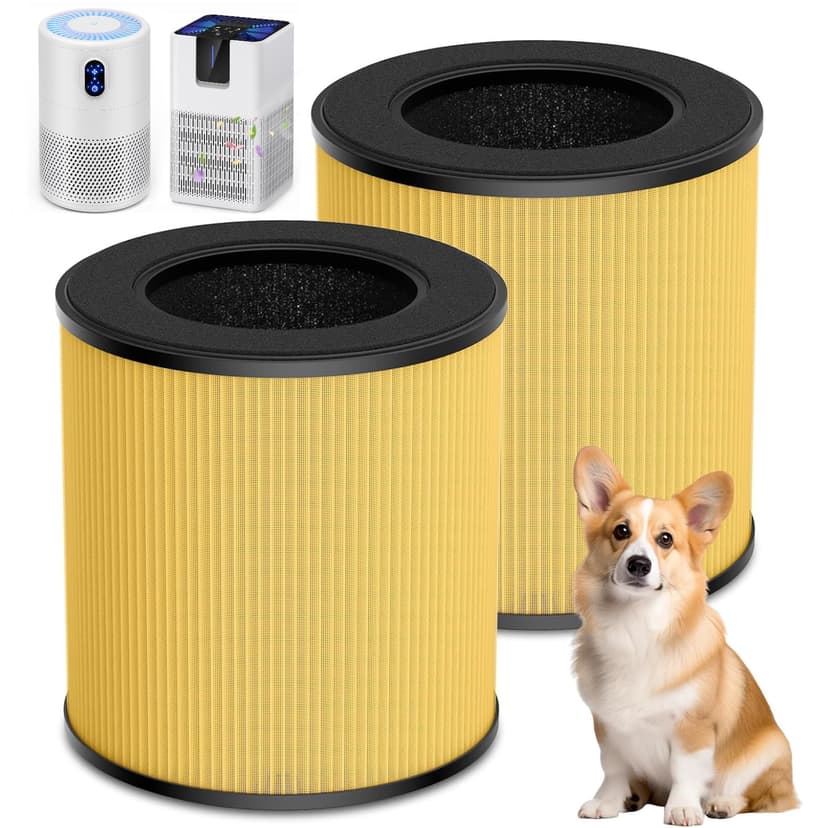 B-D02L/M05 Replacement Filter, Compatible with MOOKA B-D02L & M05 Air Purifier, for VEWIOR B-D02U, for KOIOS B-D02L, H13 True HEPA Filter, 2 Pack Pet Care Filter