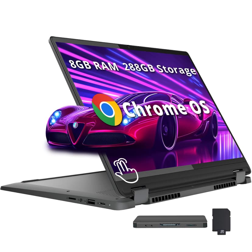 Lenovo IdeaPad Flex 5i 14" WUXGA 2-in-1 Touchscreen Chromebook, Intel i3-1315U, 8GB RAM, 288GB Storage(128GB eMMC+160GB Docking Station), UHD Graphics, Backlit Keyboard, Wi-Fi 6E, Chrome OS, Gray