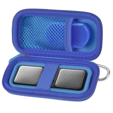 Heart Rate Monitor Case for KardiaMobile 6L / 6L Max 1L Personal EKG Monitor Storage Holder for Cardiac Mobile Portable Heart Rate Monitor Bag Organizer (Pill Box Included) Dark Blue