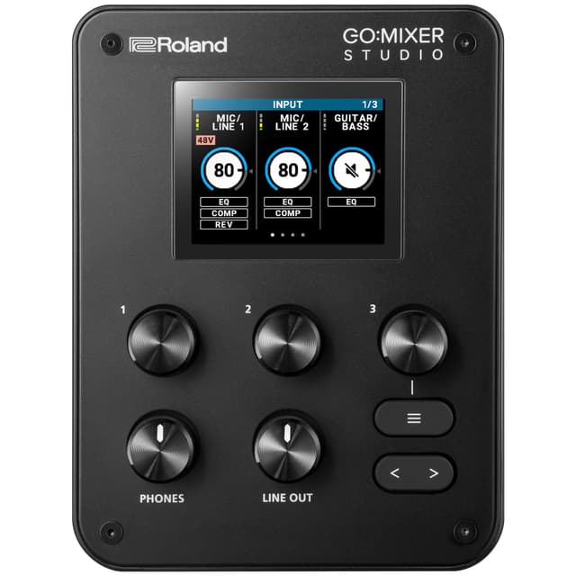 Roland GO:MIXER STUDIO | Portable Multi-Channel Mixer & Audio Interface | Perfect for Content Creators & Musicians | Studio-Grade Audio Quality | Onboard FX