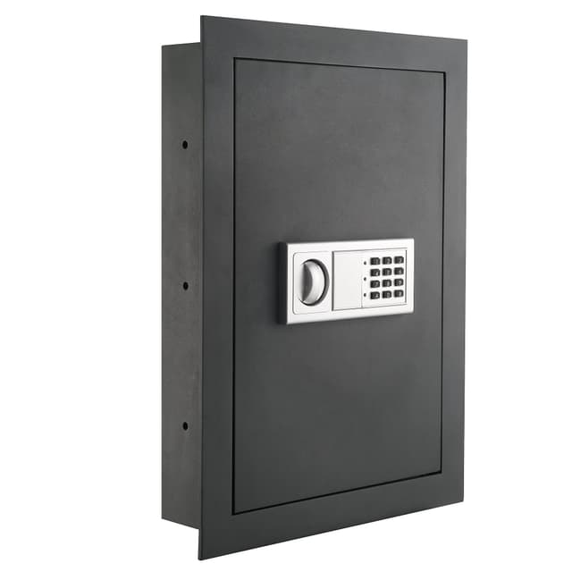 In-Wall Safe with Electronic Keypad and 2 Manual Override Keys - Protect Money, Jewelry, and Passports at Home or Business by Paragon Safes (Gray)