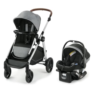Graco Modes Nest2Grow Travel System, 4-in-1 Carseat Stroller Combo with Expandable Double Stroller Option, Adjustable Slide2Me Seat, Includes SnugRide 35 Lite Elite Infant Car Seat, Ren