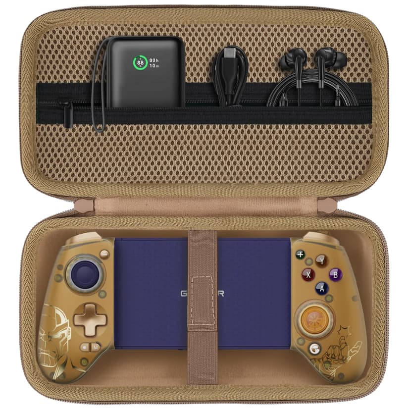 Aenllosi Case for GameSir G8 Plus MFi/G8 +/G8 Plus Mobile Game Controller, GameSir Phone Controller Organizer,Sand Gold (Case Only)