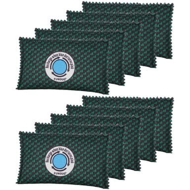 FUNOUO 100g Rechargeable Desiccant Pack of 10,Moisture absorbers for storage,Moisture absorbers Bag,Desiccant Dehumidifier bag,Dehumidifier for Home Closets,Gun Safe, and Cars