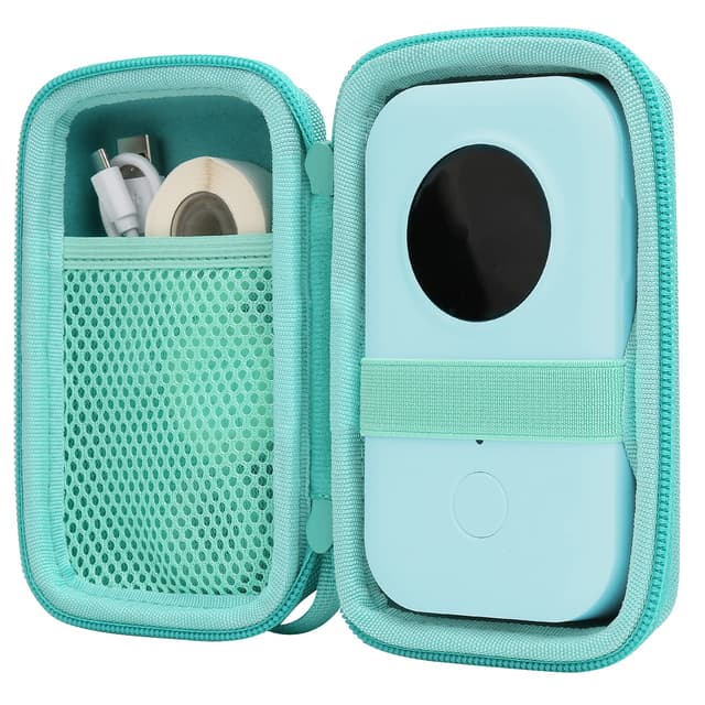 Aenllosi Hard Storage Case Compatible with Phomemo D30 Bluetooth Wireless Mini Label Printer.(Only Case,Green )