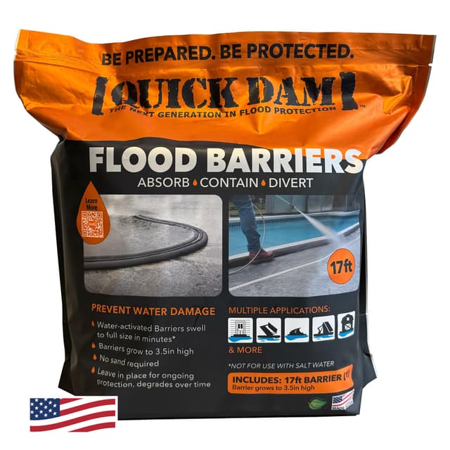 Quick Dam QD617-1 Water Activated Flood Barrier 17 feet, 1-Pack