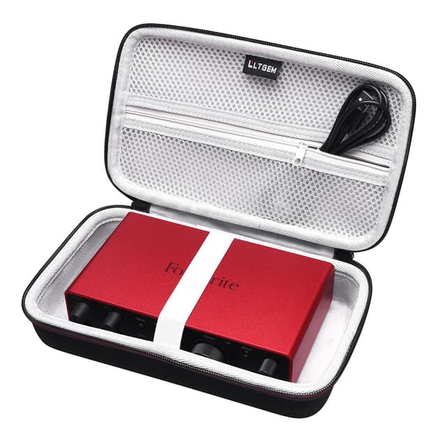 LTGEM Hard Case Compatible with Focusrite Scarlett 2i2 4th Gen/Solo 4th Gen / 4i4 4th Gen / 2i2 3rd Gen/Solo 3rd Gen / 4i4 3rd Gen and M-AUDIO M-Track Duo/M-Track Solo USB Audio Interface