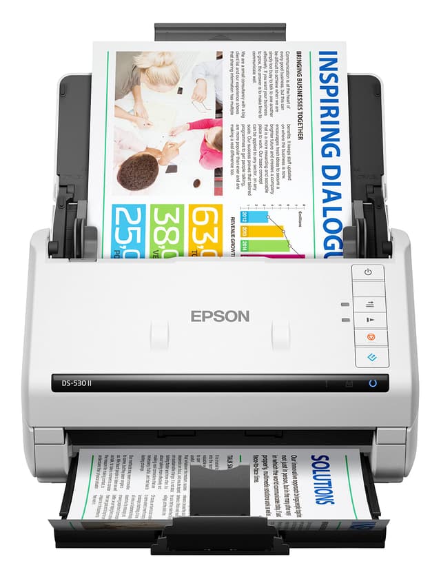 Epson DS-530 II Color Duplex Document Scanner for PC and Mac with Sheet-fed Auto Doc Feeder (ADF)