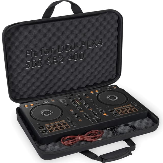 ITHWIU Lightweight Molded Hard Storage Case Fits for DDJ-FLX4 / DDJ-400 / DDJ-SB3 SB2 or DDJ-RB 2-Channel Controller