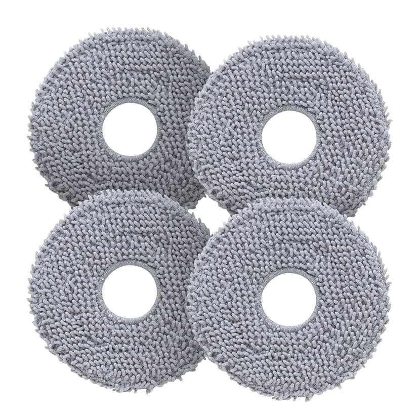 roborock 4 Pack Microfiber Mop Cloths for QV 35A/QV 35S/QR 5T7/QR 598/QR 798/QR T78/Qrevo L/QV 798/QX Revo Plus/QR5980/QR7980/QR7985 Robot Vacuum Cleaner, Mop Pad Replacement Accessories