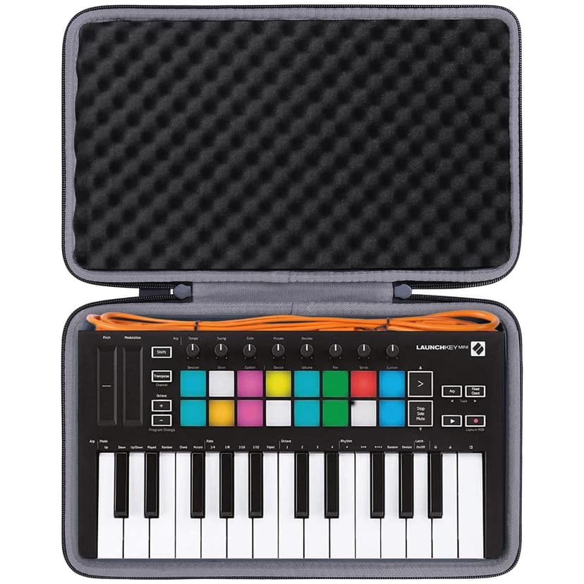 co2CREA Hard Travel Case Replacement for Novation Launchkey Mini MK3 / FLkey Mini 25-Key MIDI Keyboard Controller