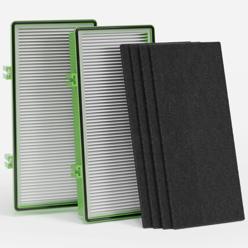 Leemone Aer1 Filter Replacement for Holmes Air Purifiers, 2 True HEPA Filters + 4 Carbon Booster Filters, HAPF30AT