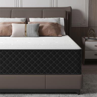 MOLPHIT King Mattress, 12 Inch Hybrid Mattress with Breathable Foam & Individually Pocket Springs, Medium Firm Memory Foam Mattress in a Box for Back Support, King Size 80x76x12 Inch
