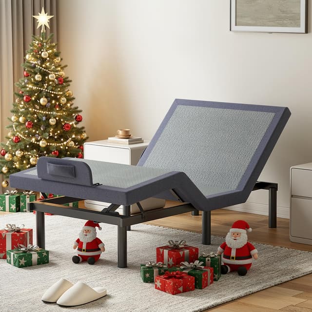 ONBRILL Twin Adjustable Bed Frame with Wireless Remote, Electric Bed Base w/3 Massage Modes, Zero Gravity Bed, Head and Foot Incline, 3 Mins Fast Assembly, 2 USB Ports, Memory Pre-Sets, Anti-Snore