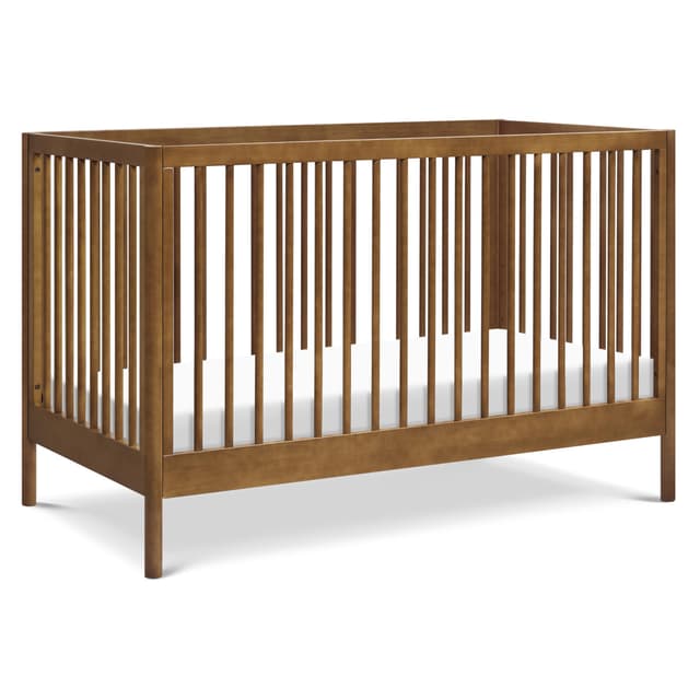 Davinci Birdie 3-in-1 Convertible Baby Crib with Wooden Toddler Bed & Daybed Conversion - Easy to Assemble & GREENGUARD Gold Certified - 4 Adjustable Mattress Heights - Walnut