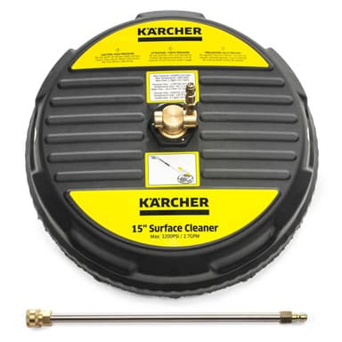 Kärcher Pressure Washer Surface Cleaner 15", Quick Connect, 2600-3200 PSI, Ideal for Driveways, Patios, Decks, Sidewalks
