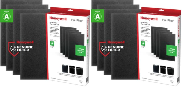 Honeywell HRF-A300 Air Purifier Pre Kit Filter,4 Piece Set - Allergen Air Filter Targets Dust,VOC,Pet,Kitchen,and Wildfire/Smoke Odors,(Pack of 2)