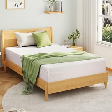 EGOHOME Full Size Memory Foam Mattress, 8 Inch Bed Mattress in A Box with Cooling Green Tea Gel, Pressure Relief with Medium Firm Support, CertiPUR-US Certified, 75''L x 54''W, 37.3 pounds White