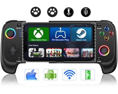 KICKDOT Wireless Phone Controller for iPhone/Android with Hall Joystick, Mobile Gaming Controller for iOS Support Xbox Game Pass, PlayStation, Steam Link, Call of Duty,Roblox, Cloud Gamepad