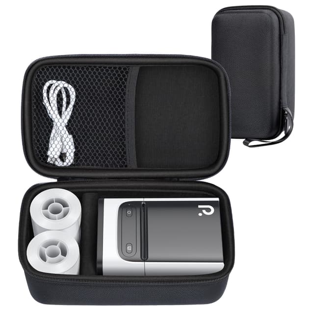 POLONO PM220S Label Maker Case Compatible PM220S Label Maker PM220 Portable Handheld Label Printer, Easily Store Your Printer, USB Cable and Batteries Accessories (Case Only), Black