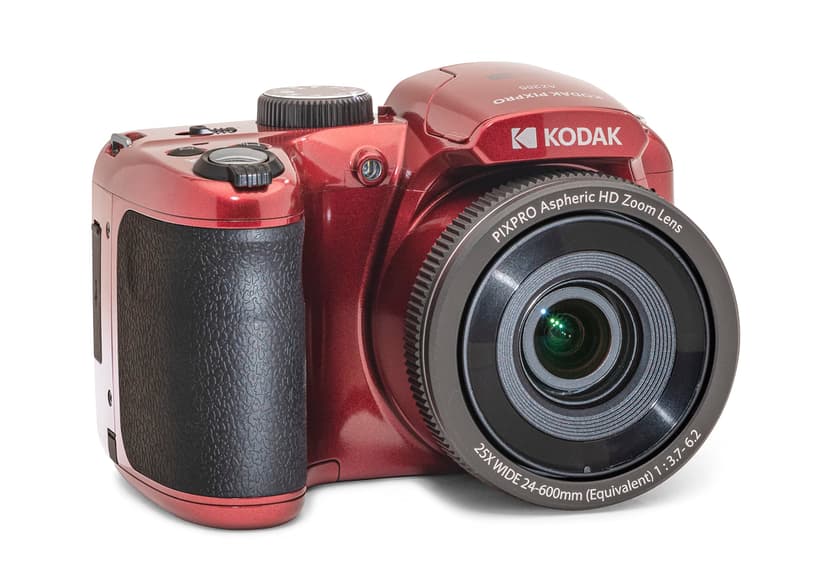 Kodak PIXPRO AZ255-RD 16MP Digital Camera 25X Optical Zoom 24mm Wide Angle Lens Optical Image Stabilization 1080P Full HD Video 3" LCD Vlogging Camera (Red)