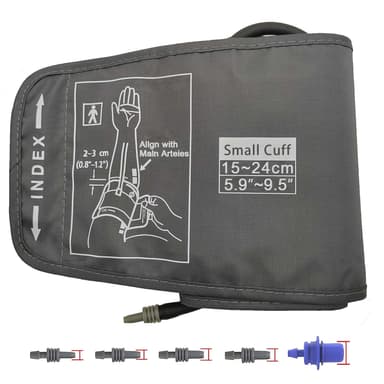 Child Small Size Cuff Compatible with Omron 5.5”-9.5” Inches (15-24CM) Blood Pressure Cuff ARM BP Replacement Cuff for Pediatric and Women (Small+ 5 Connectors)
