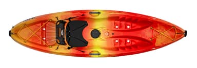 Perception Tribe 9.5 - Recerational Kayak Sit on Top - Large Rear Storage with Tie Downs - 9.5 ft - Sunset