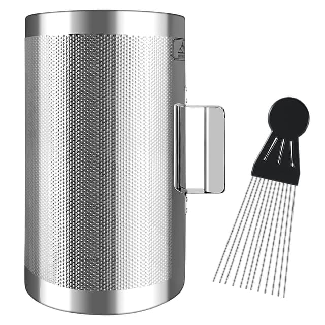EastRock Guiro Shaker Stainless Steel 8" 13" Percussion Guiro Musical Instruments with Scraper for Live Performance