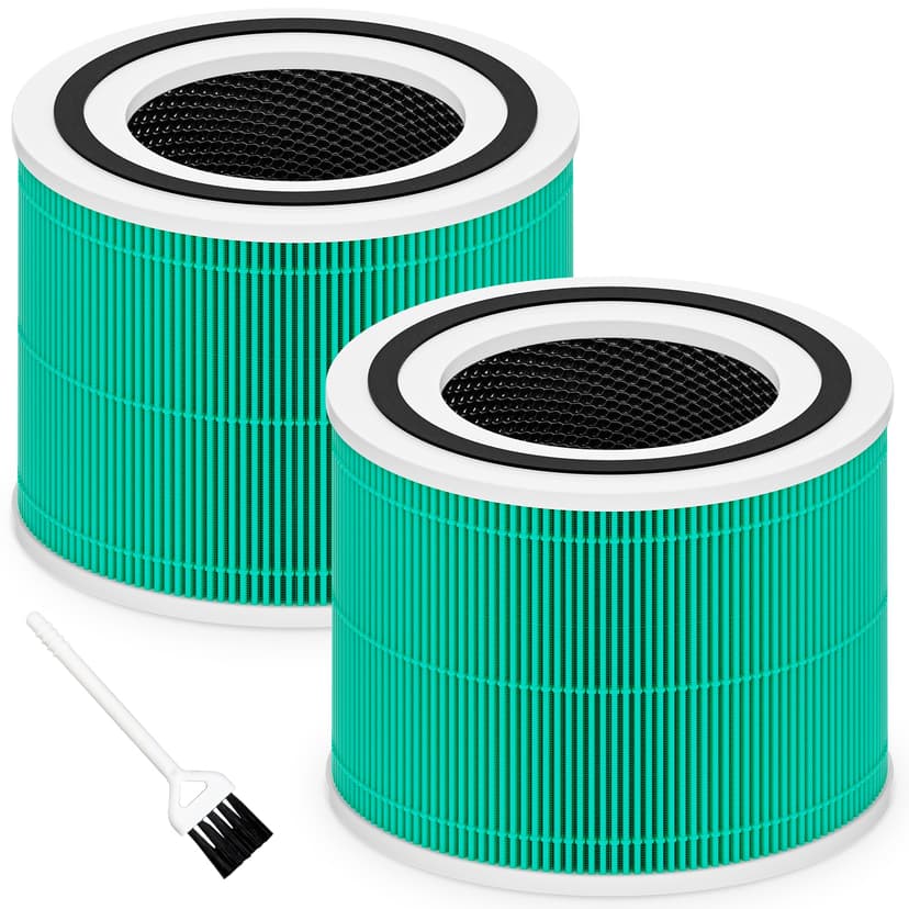 Core 300 Toxin Absorber Replacement Filter for LEVOIT Core 300, Core 300S and Core 300-P Air Purifier, 3-in-1 H13 True HEPA Filter Replacement, Compared to Part # Core 300-RF-TX, 2 Pack, Green