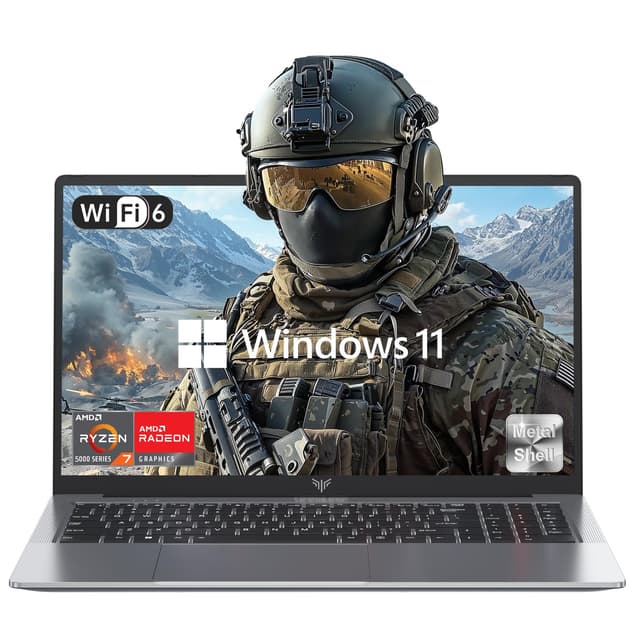 KAIGERR Gaming Laptop 2026, AMD Ryzen 7 5825U(8C/16T, Up to 4.5GHz), 16GB RAM 1TB NVMe SSD, 15.6inch Windows 11 Laptop, Radeon RX Vega 8 Graphics, WiFi 6 Laptop Computer