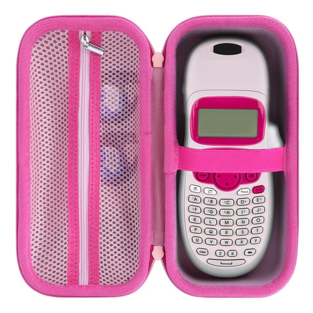 Peyyargo Storage Case Compatible with DYMO LetraTag 100H / 100H Plus Handheld Label Maker for Office or Home (Pink)
