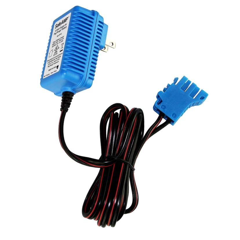 SafeAMP 12 Volt UL Listed Battery Charger Compatible with Peg Perego® 12V Battery for John Deere Ground Force Tractor, John Deere Gator XUV Polaris RZR 900 Powered Ride On Car