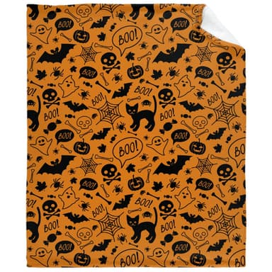 Bedembrace Halloween Pumpkin Ulta Soft Fleece Flannel Blankets Birthday Halloween Throw Blanket Bedding Outdoor Cover for Picnic Couch Beach 60"x50" Twin Teens