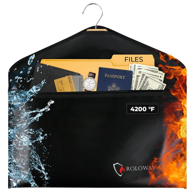 ROLOWAY Hanger Diversion Fireproof Safe, Hidden Compartment for Home & Travel, Secret Safe for Cash Hiding Under Clothes