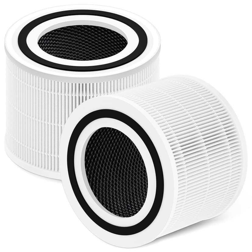 Core 300 Replacement Filter for LEVOIT Core 300S and Core 300-P Air Purifier, 3-in-1 H13 True HEPA Filter Replacement, Compared to Part # Core 300-RF, 2 Pack, White, By Improvedhand