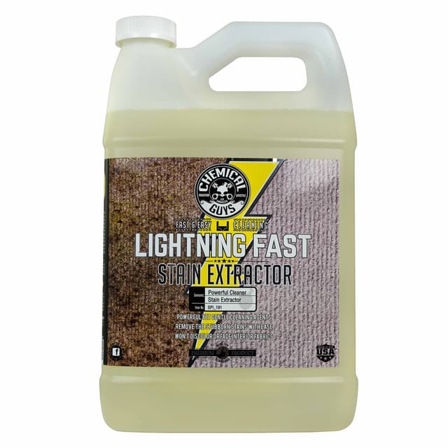 Chemical Guys Lightning Fast Carpet and Upholstery Stain Extractor - Carpet Cleaner, Safe for Fabric, Upholstery, Cars, Home, Office, Furniture, and More, Fresh Scent - 128 oz