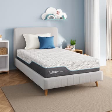 FATHOM Firm Twin Mattress 6 Inch Memory Foam Mattress Twin Size Bed in a Box for Back Pain Relief and Cool Sleep with Gel Foam and Removeable Fiberglass Free Cover, CertiPUR-US Certified